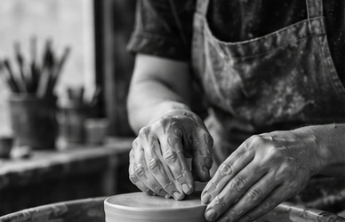 Fotografía ilustrativa de un taller de cerámica